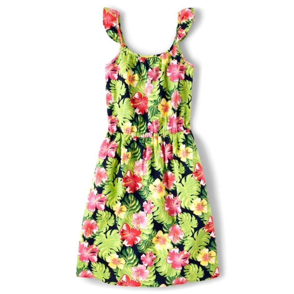 NEW Gymboree Women's Matching Family Tropical Flutter‎ Dress, Aloha, M Mom